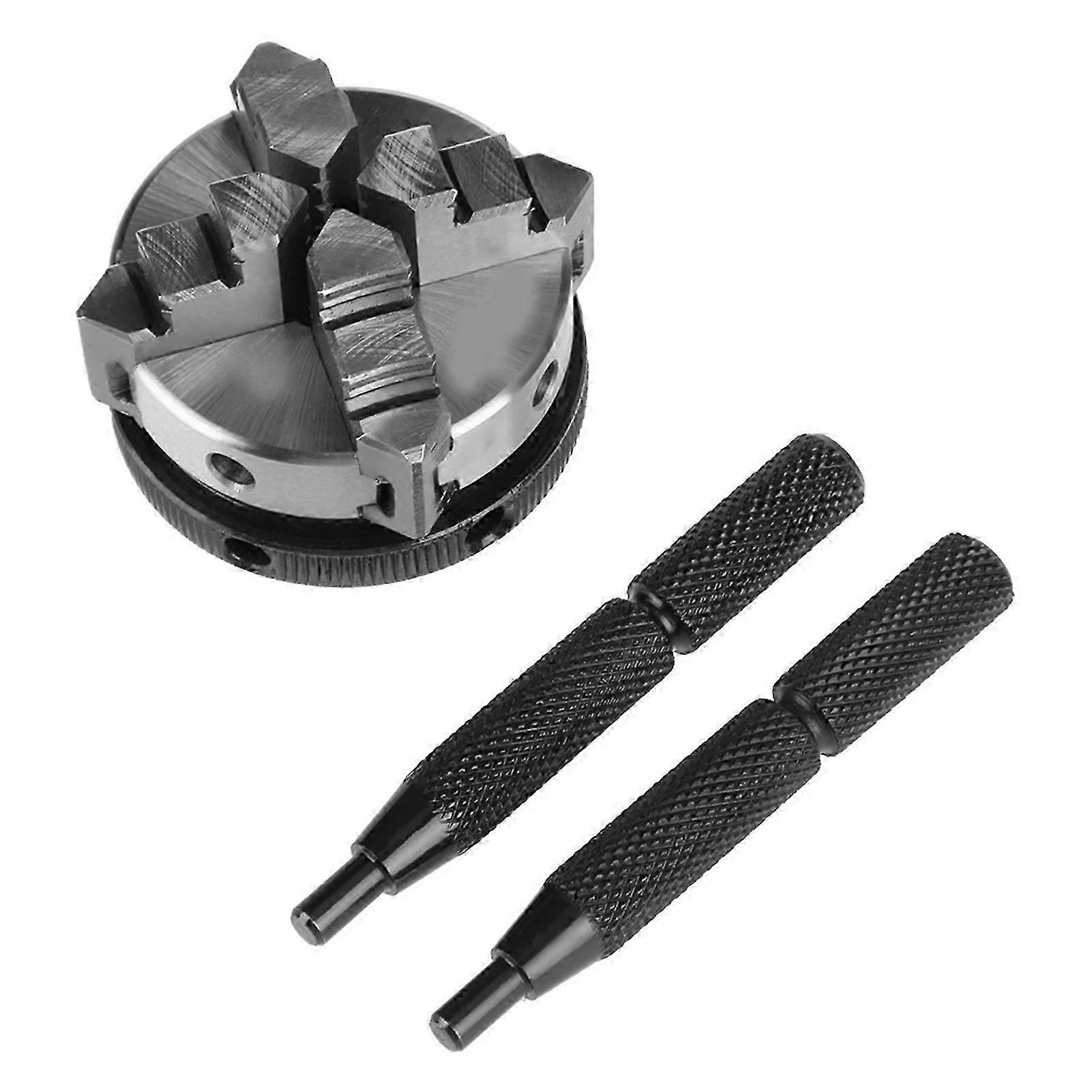 50mm Mini 4 Jaw Reversible Self Centering M14 Thread Mount Lathe Manual Chuck