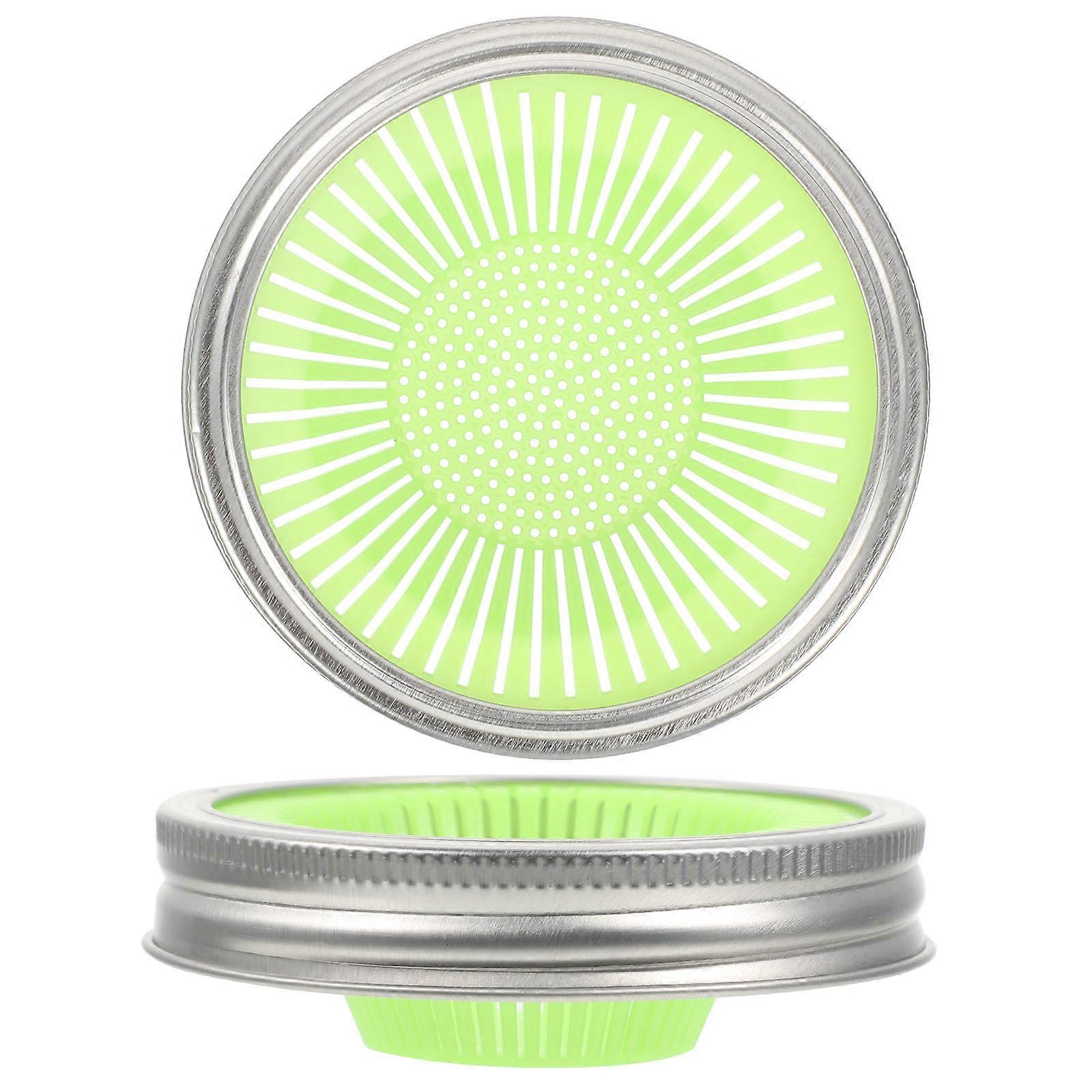 Mason Jar Accessories Sprouting Lids Portable Sprouting Caps Round Dishwasher Safe 2Pcs