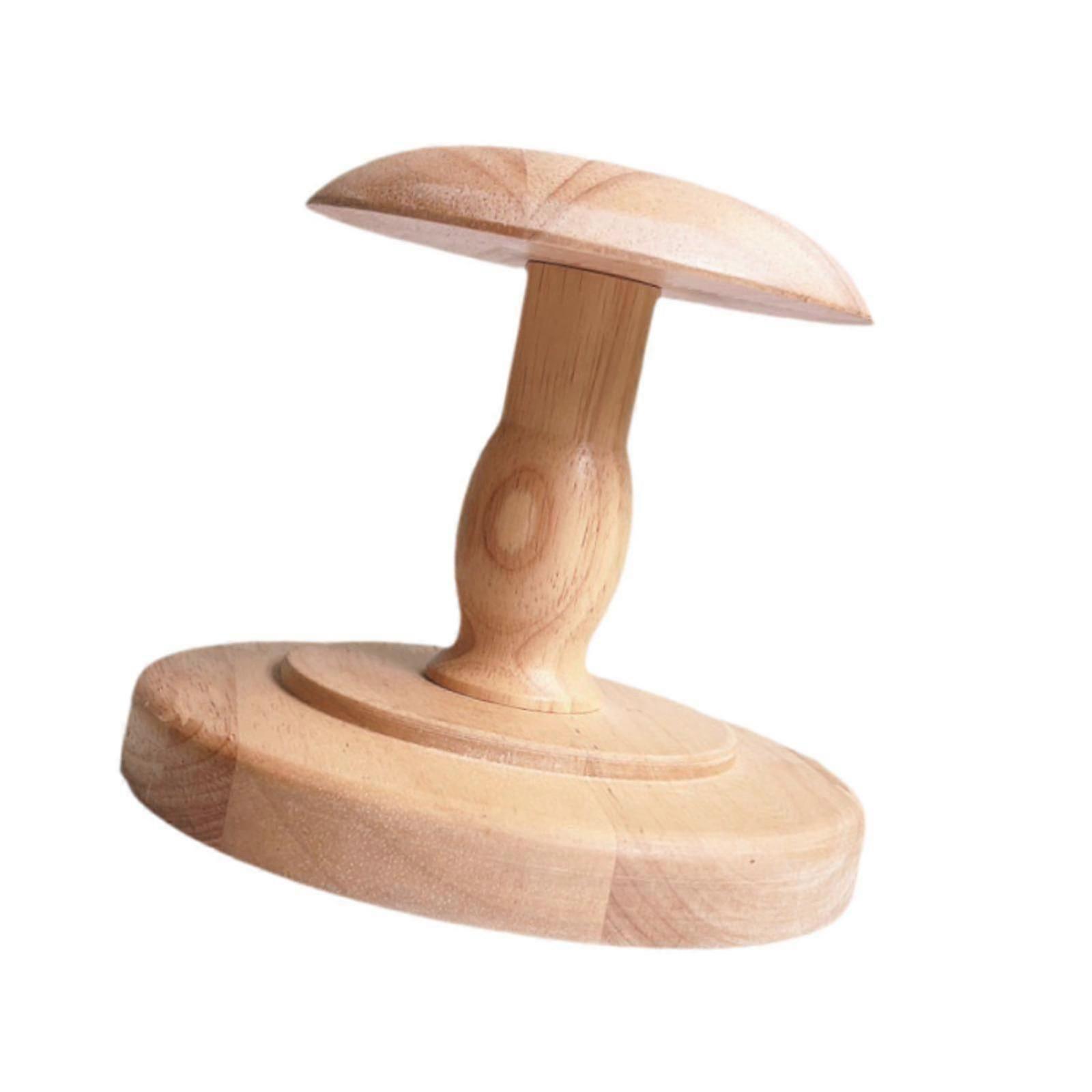 Supporto per cappello Base rotonda Supporto per espositore in legno per Home Styling Salon Altezza totale 33 cm