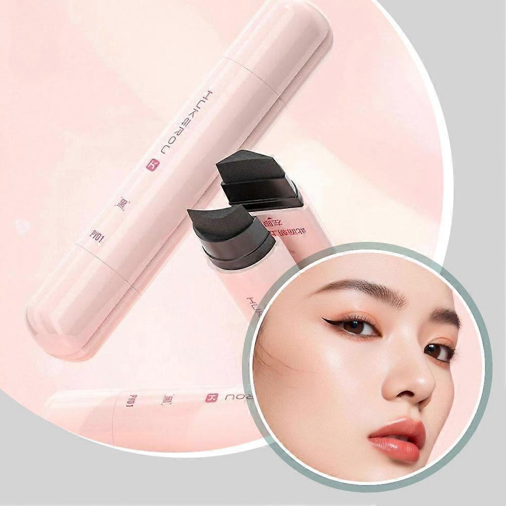 Plain black (A)$Huoke soft magnetic four-in-one eyeliner stamp waterproof and sweat-proof natural long-lasting eyeliner flagship store