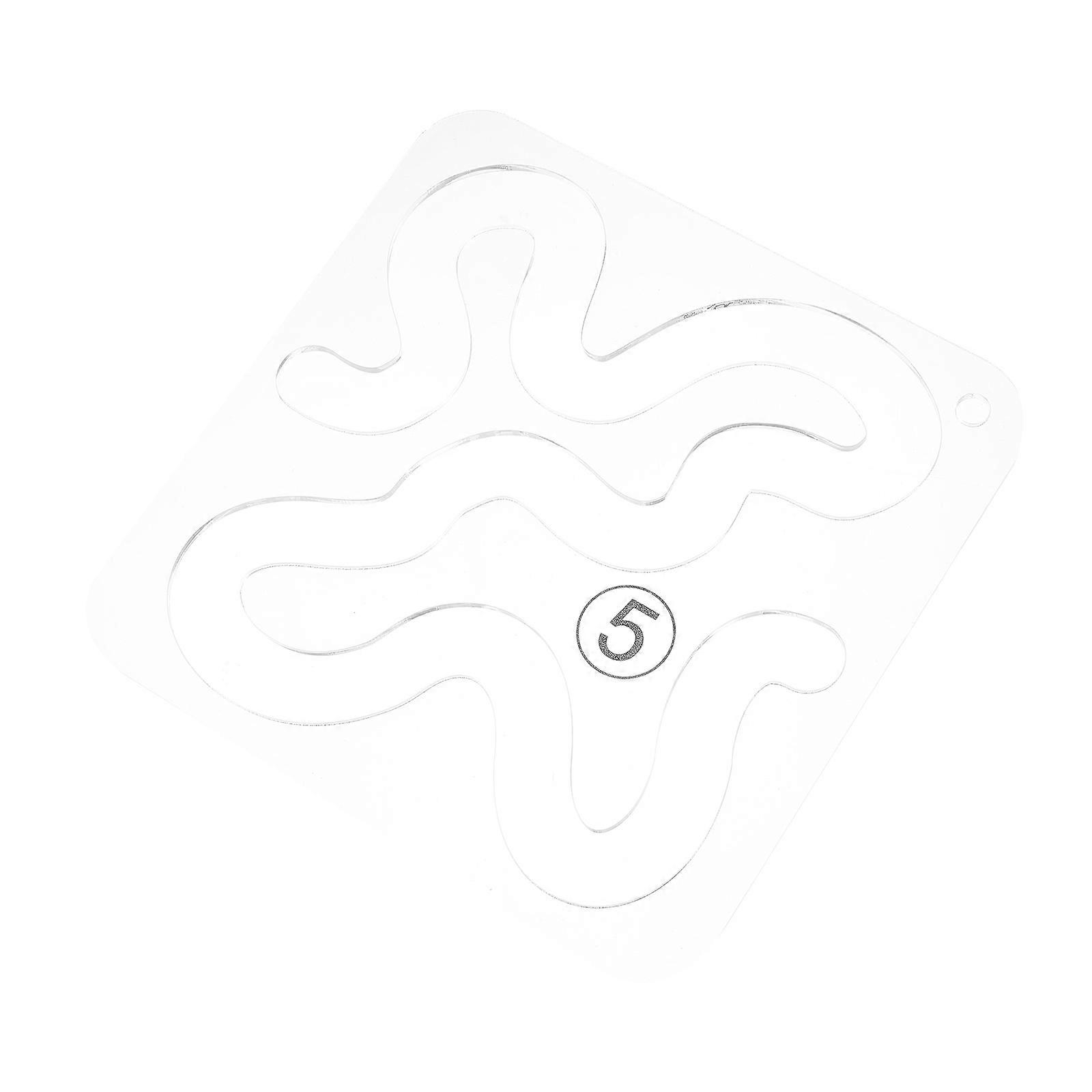 Quilting Templates Meander Ruler Template for Home Sewing with Acrylic Material Transparent 1pc