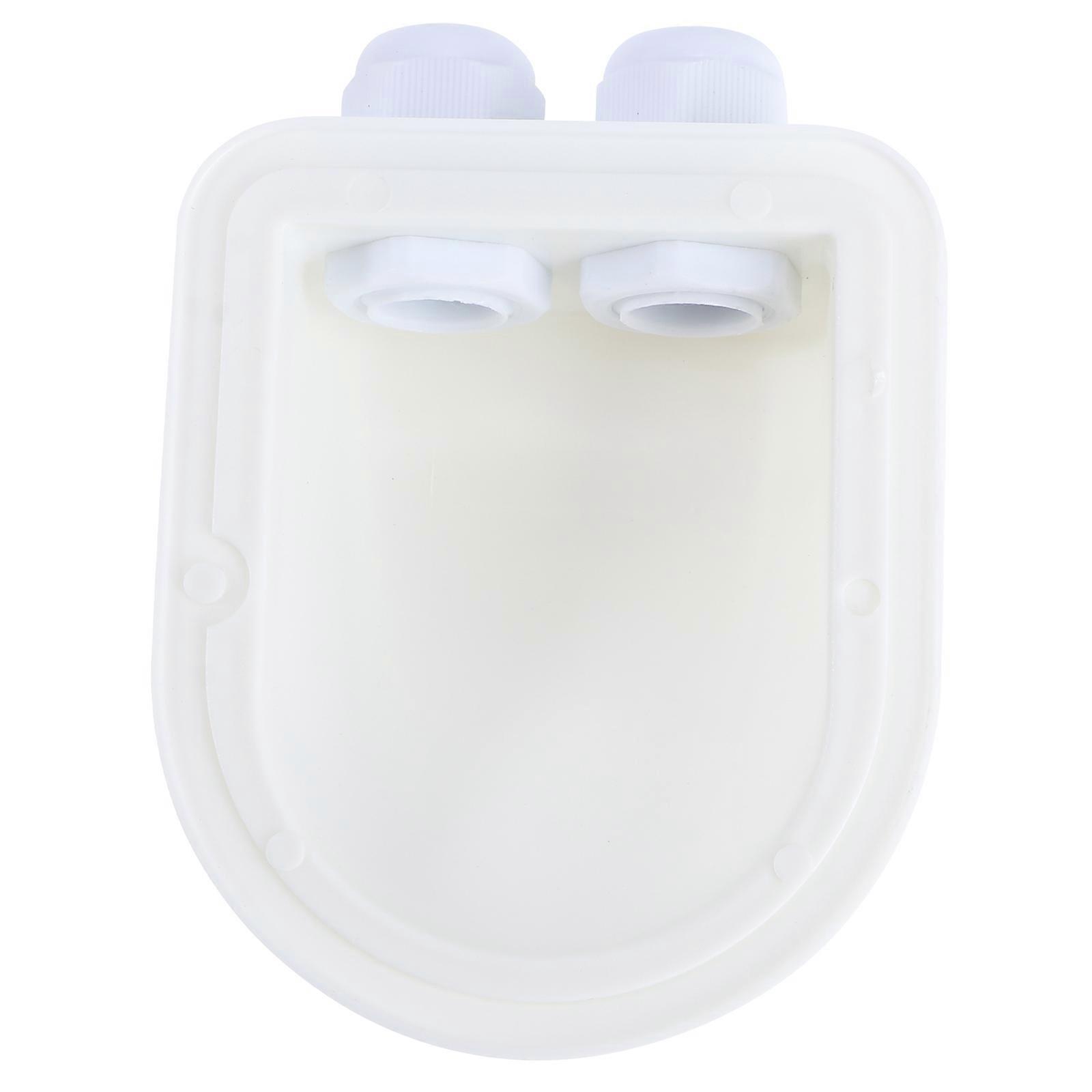 Dual Hole Junction Box for Solar Panels Made of Durable ABS Material White Color for Motor Home Use Fits Various Models 1 Piece