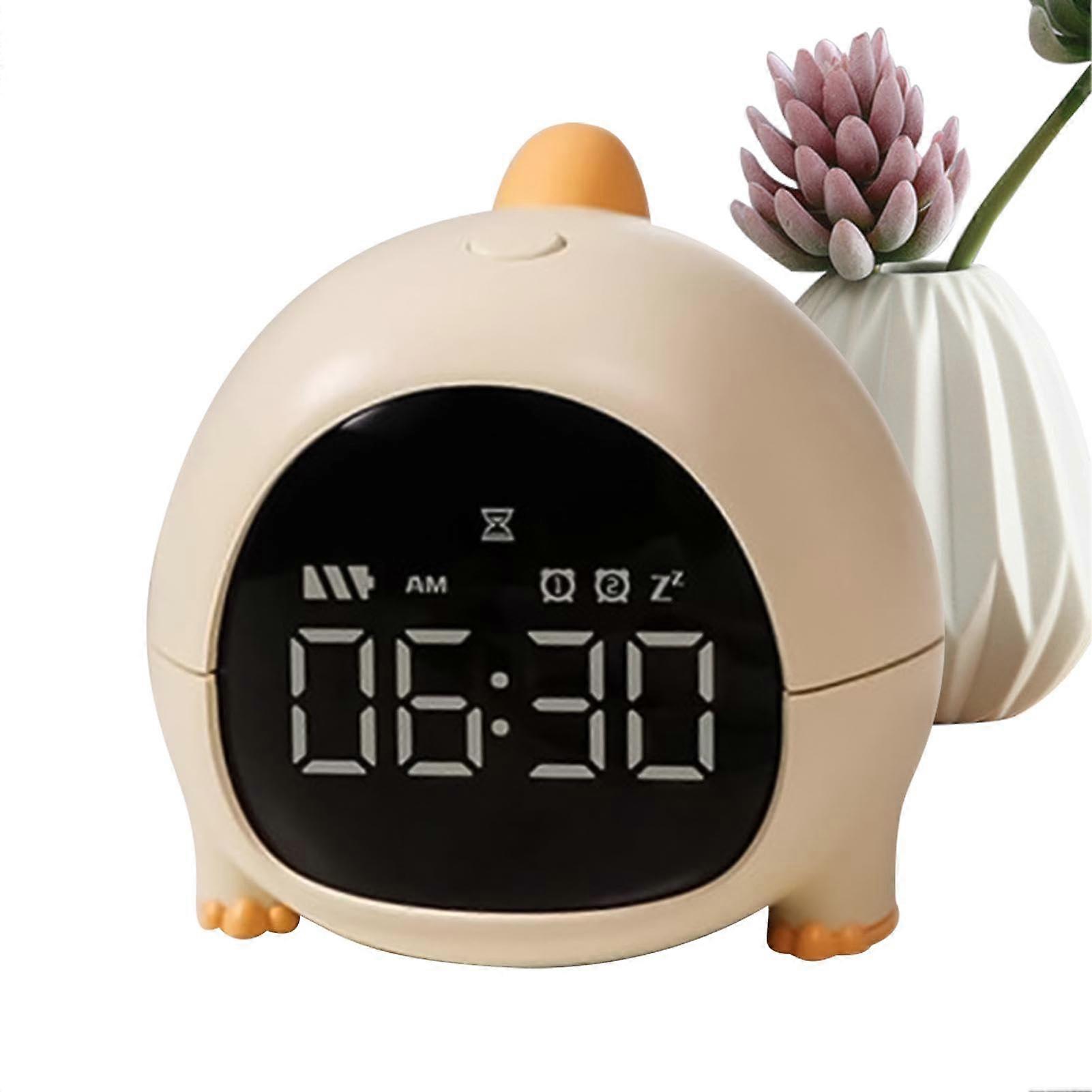 Dinosaur Clock for Kids, Dinosaur Nightstand Clock, Digital Alarm Clock for Kids' Room, Adorable LED Display Bedside Clock