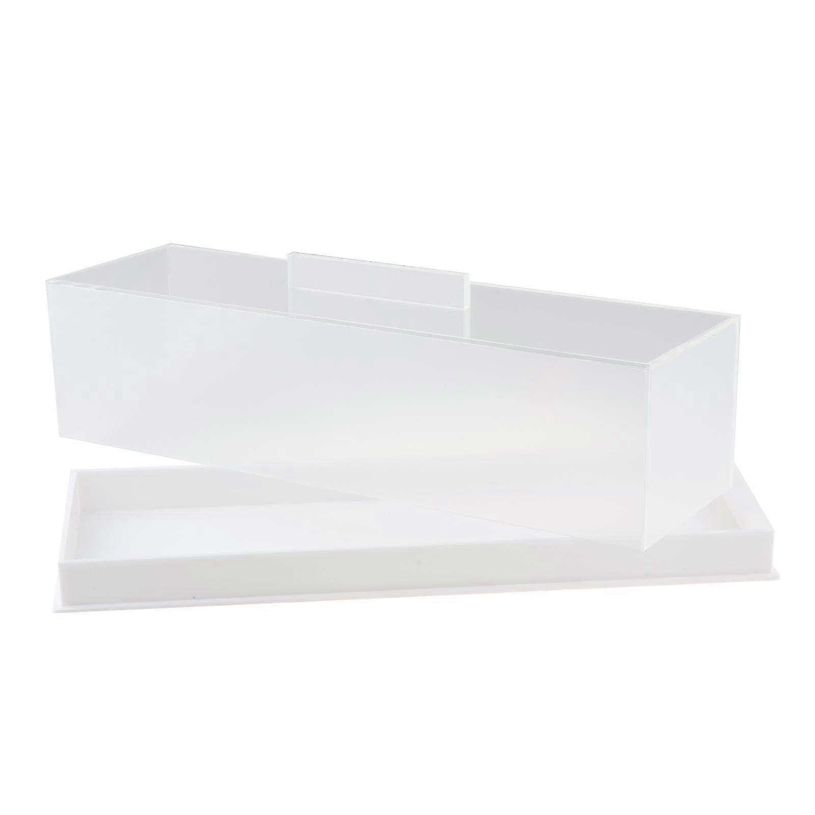 Acrylic Cake Display Case with Lid & Handle, Rectangular Bread Box for Pantry Countertop