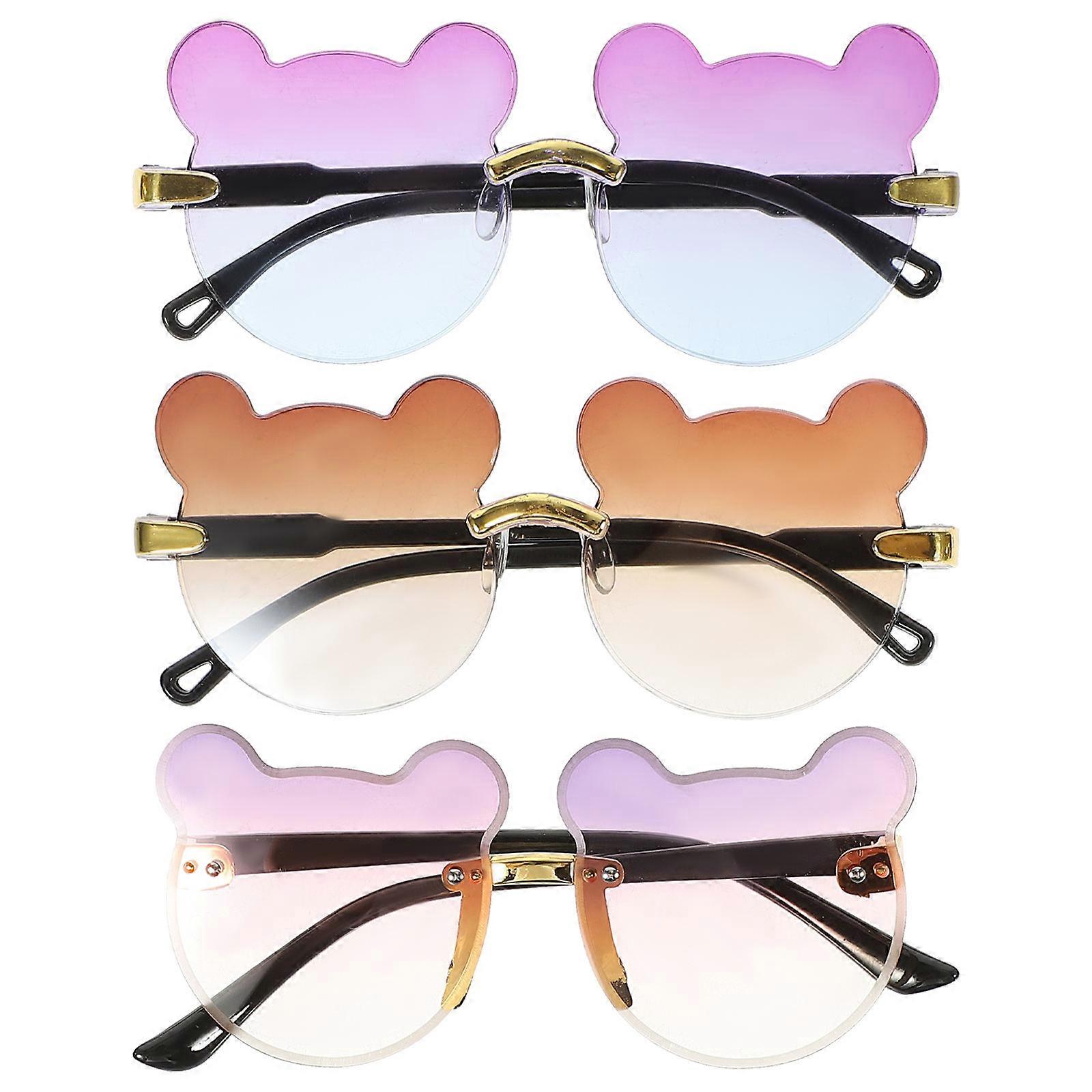 Here's a polished product description for your **"3pcs Cartoon Bear Sunglasses Cute Party Favor Eyewear"**:
**3pcs Cartoon Bear Sunglasses –
