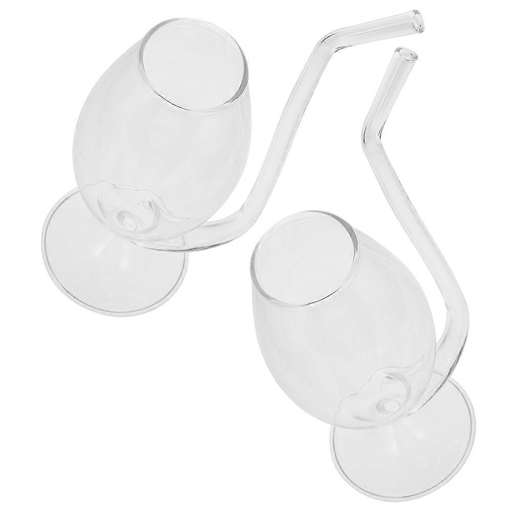 Drinking Glasses Wine Glass for Home Dinner and Office Use with Elegant Shape and Stemmed Design 2Pcs