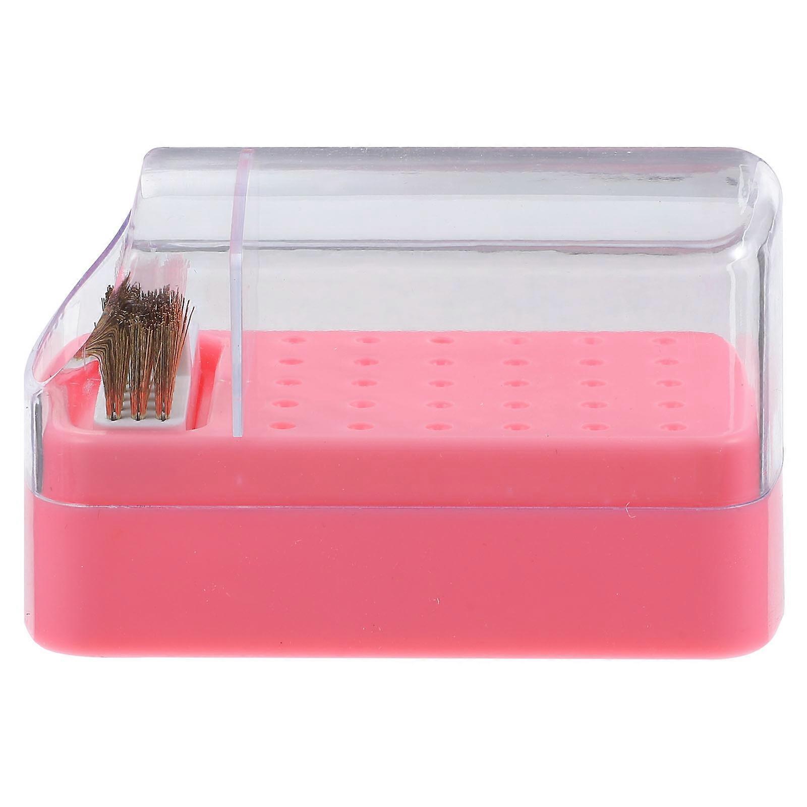 Durable Transparent Nail Drill Bit Case for Manicure Supplies – Organizing & Cleaning Nail Grinding Heads at Home or Salon