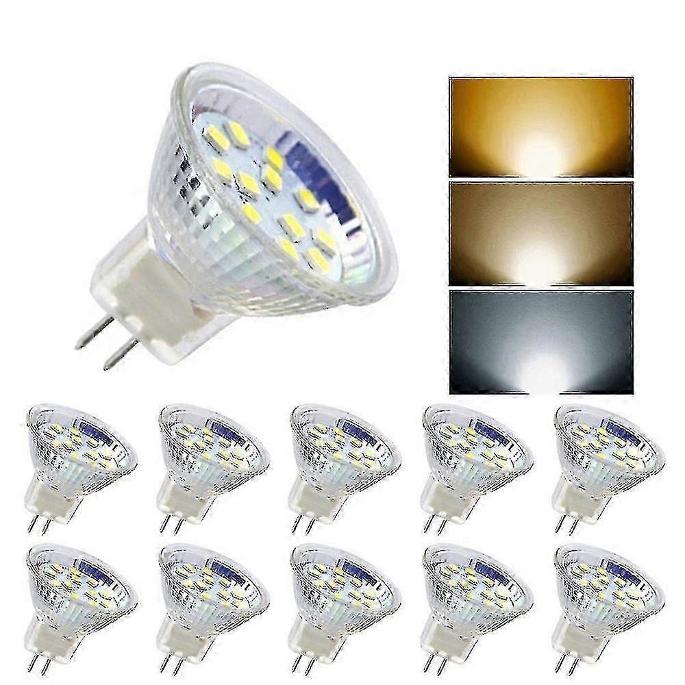 10 adet Mr11 Ampuller 3w / 5w Ac / dc12v-24v Led Gu4 Çift pimli Base Blubs