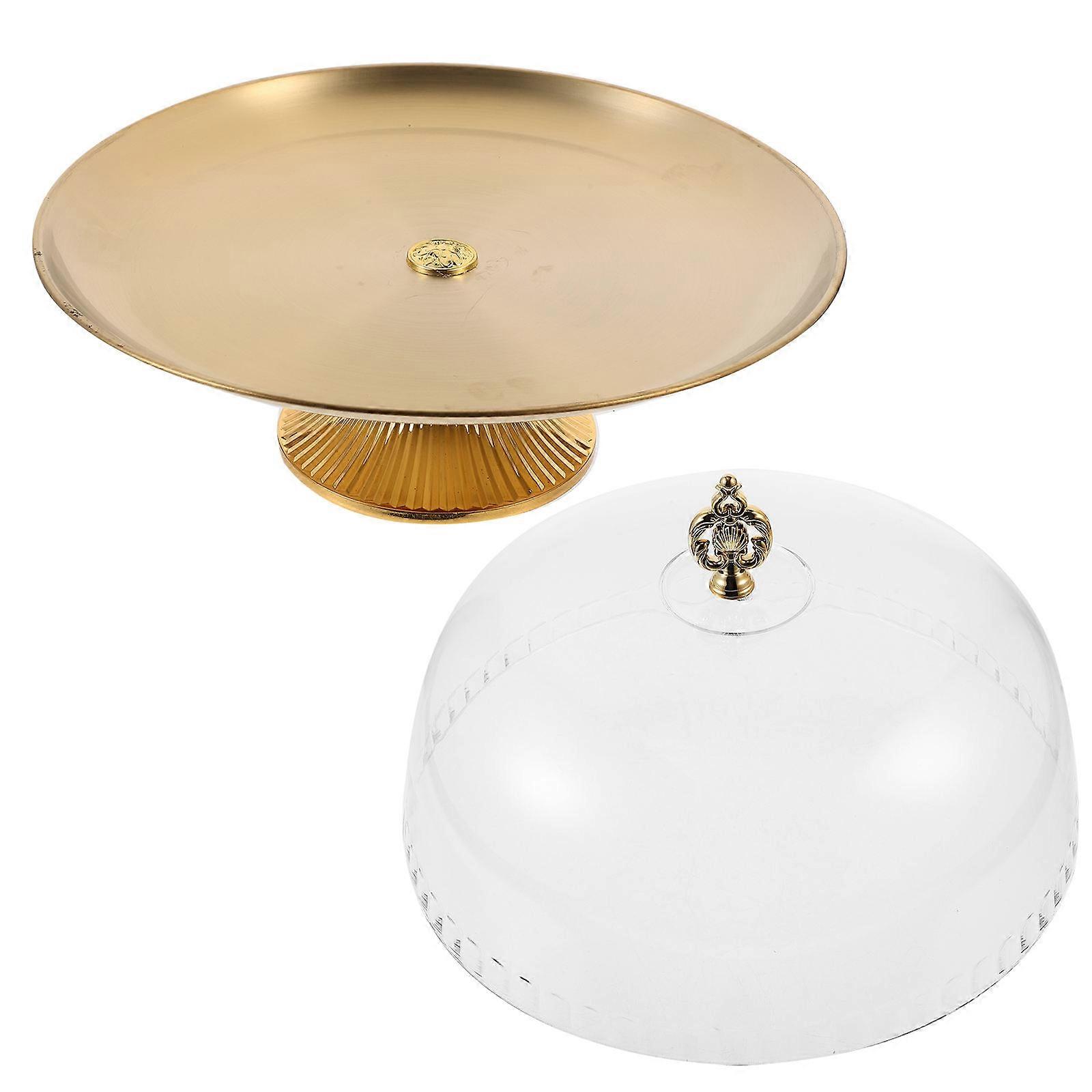 Serving Tray With Lid Cake Stand With Dome Family Gathering Round 12 Inches 1Pcs