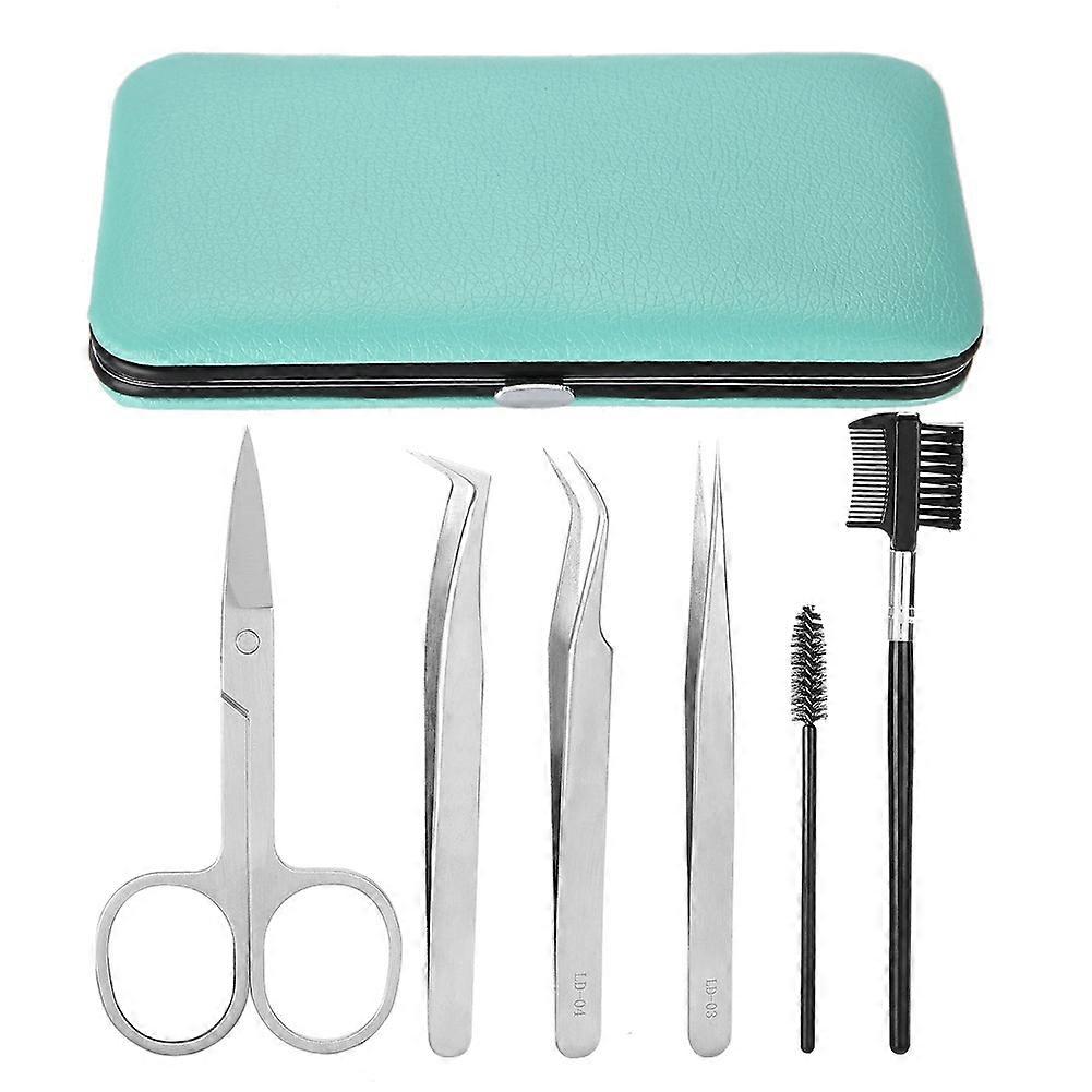6pcs / Set Professional Eyelashes Extension Tool Kit Tweezers Scissors Brushes Makeup Tool