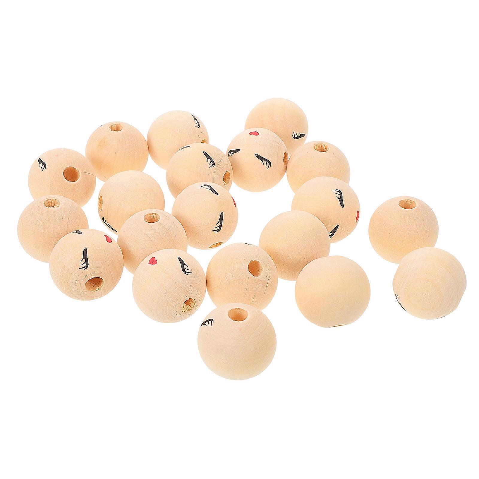 Face Pattern Beads Set for Crafts Multi Purpose DIY Charms for Bracelets and Jewelry Making Smooth, Durable, Easy to Use 20 Pieces