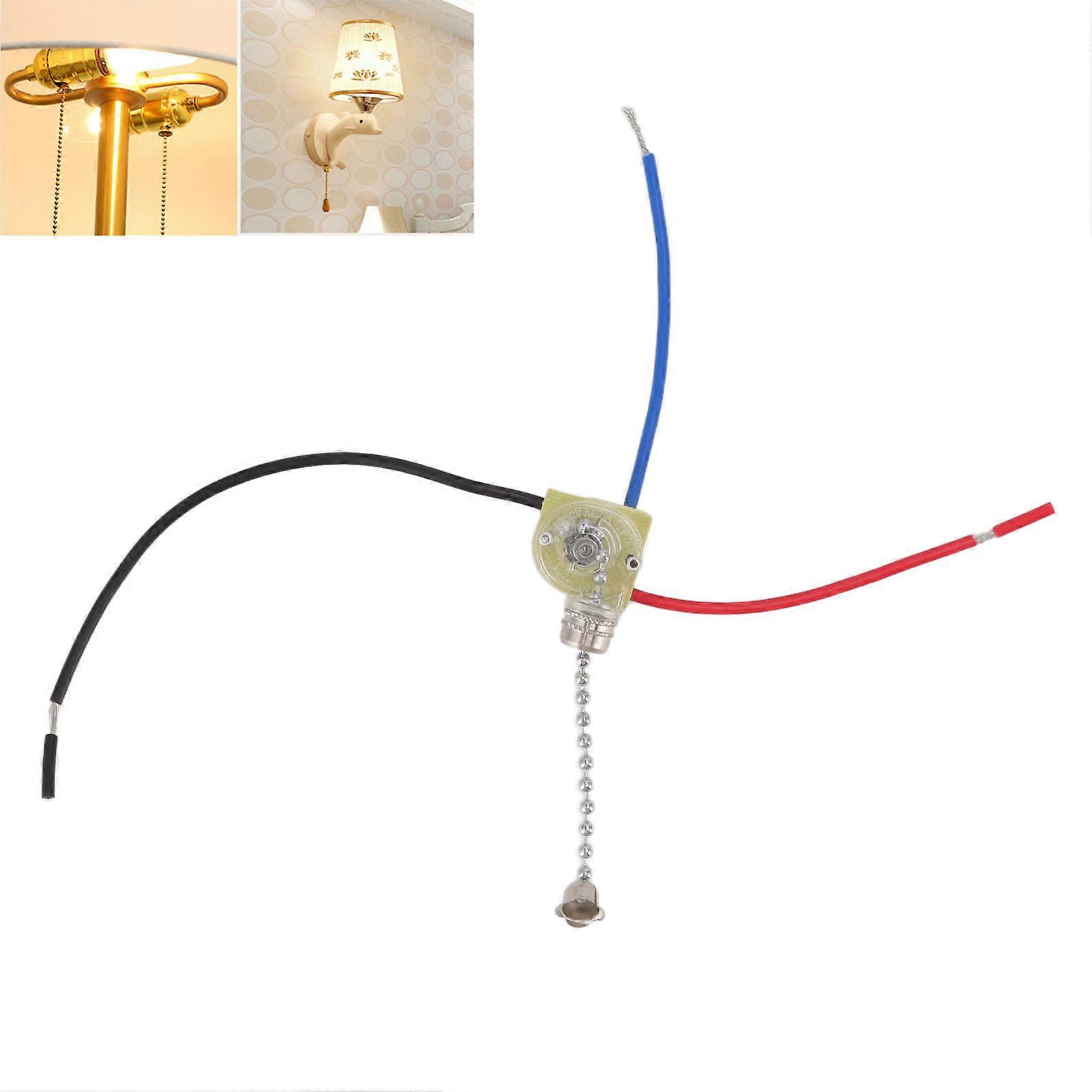 4Pcs Ceiling Fan Light Switch Replacement Lamp Pull Chain Switch 3 Wire Ceiling Fan Lamp Switch 250V 125V