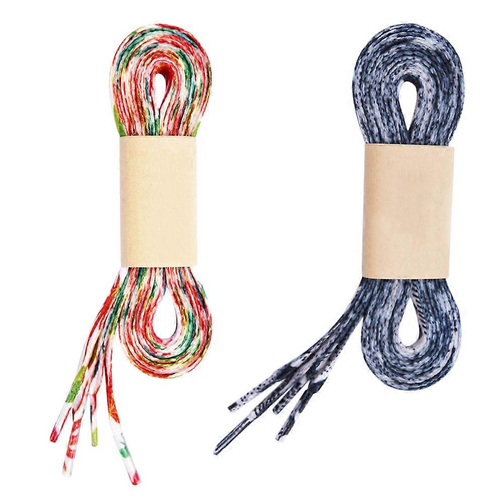 Patterned Shoe Laces Casual Polyester Shoelaces Assorted 2Pairs