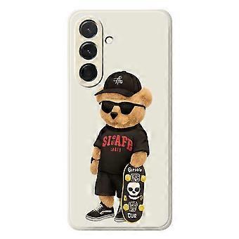 Compatible For Samsung Galaxy A36 5G Case Cool Bear Pattern Printing Straight Edge TPU Phone Back Cover