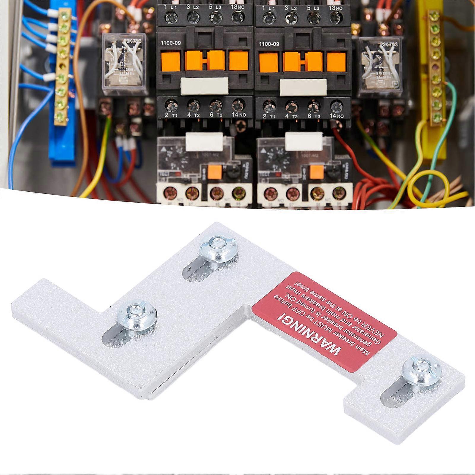 Generator Interlock Kit Aluminum Alloy Main and Generator Circuit Breaker Interlock Panel 