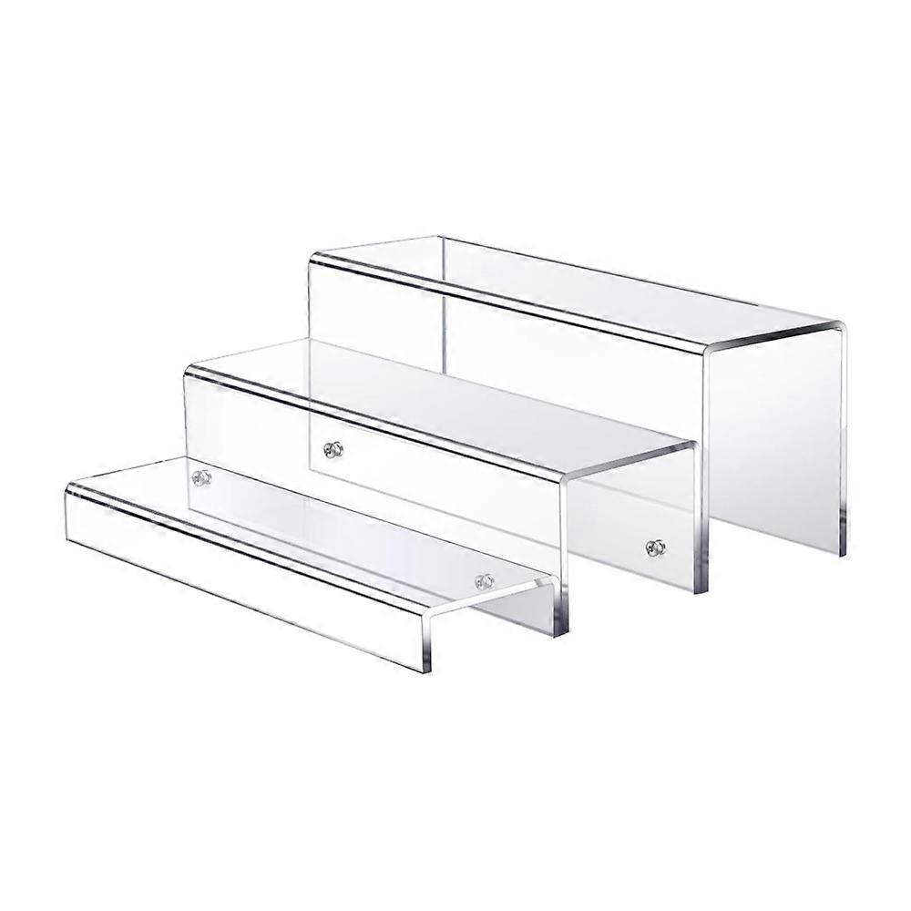 Acrylic 3 Layer Wine Cabinet Bottle Rack For Bar Figurine Display