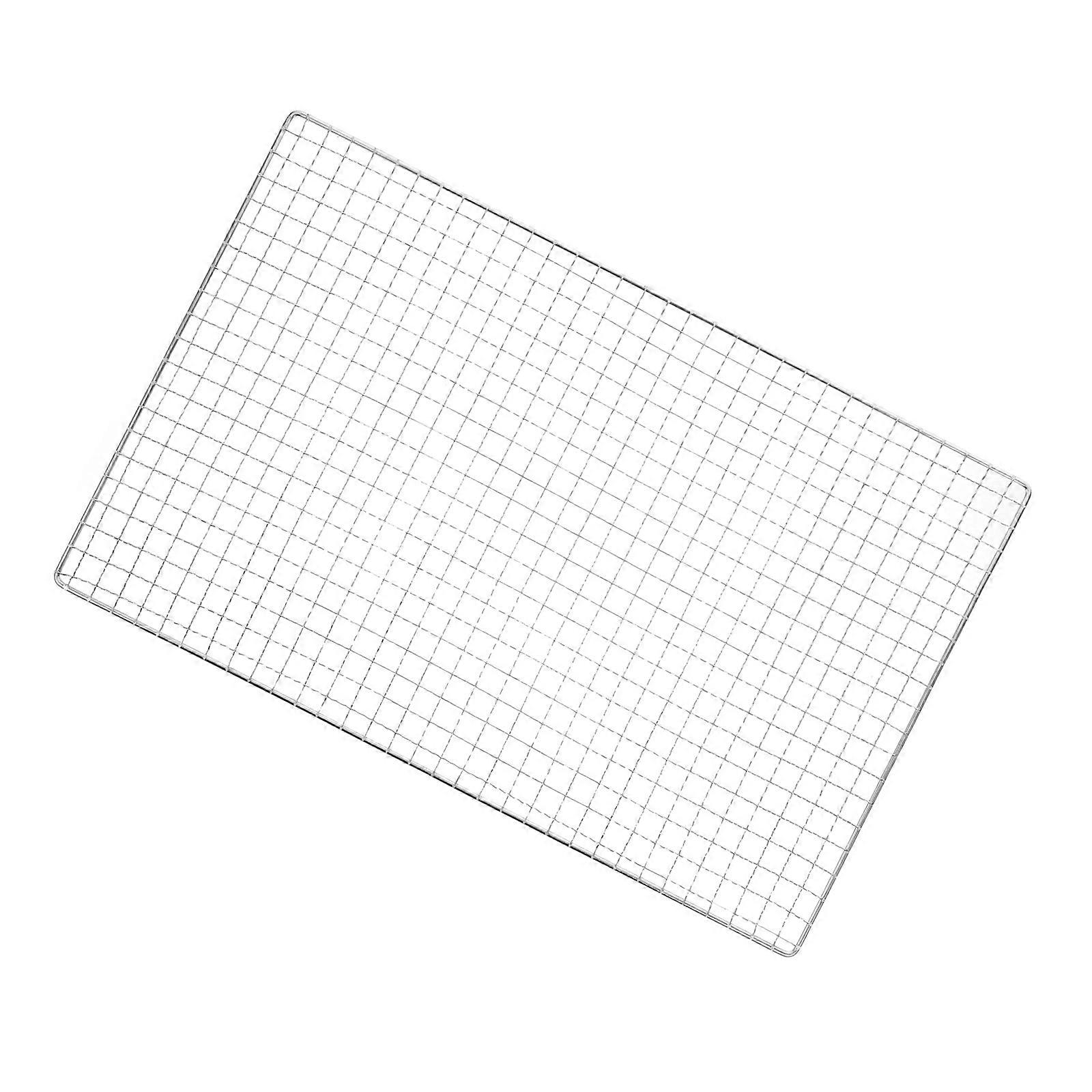 Stainless Steel BBQ Grill Mesh Lightweight Non Stick Outdoor Cooking Tool with Efficient Grid Design for Easy Grilling and Cleaning