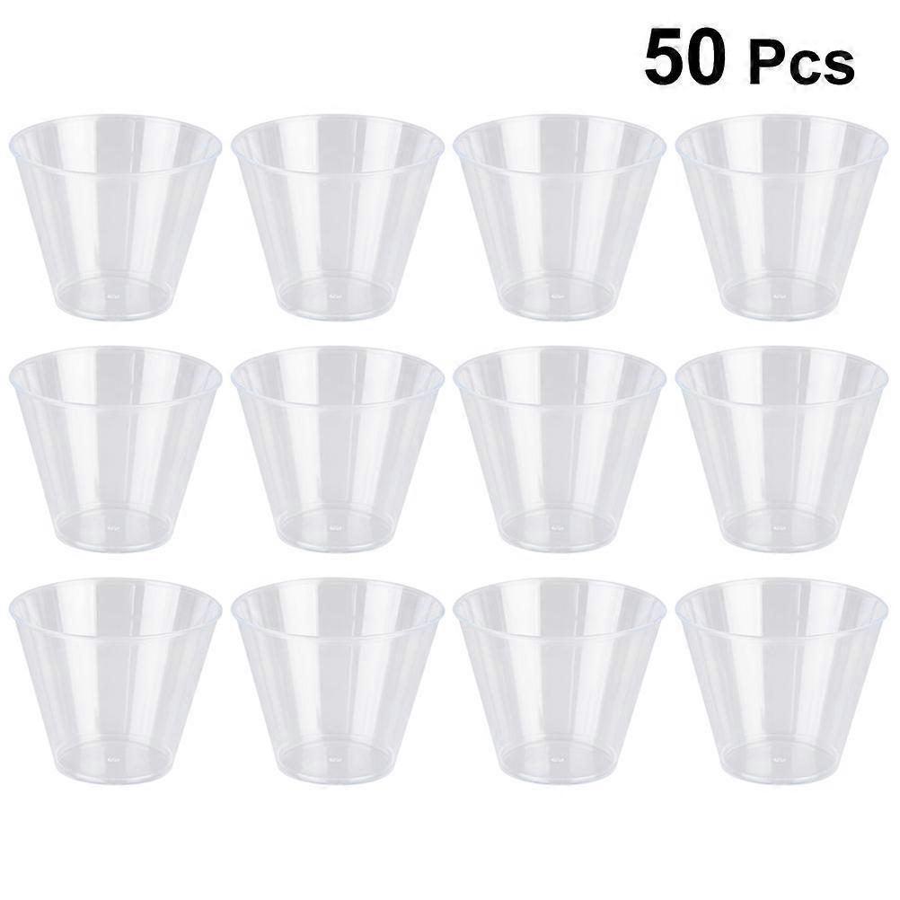 50 Pcs 30ml Transparent Hard Tasting Thicken Drinking Tumblers for Wedding Party Events