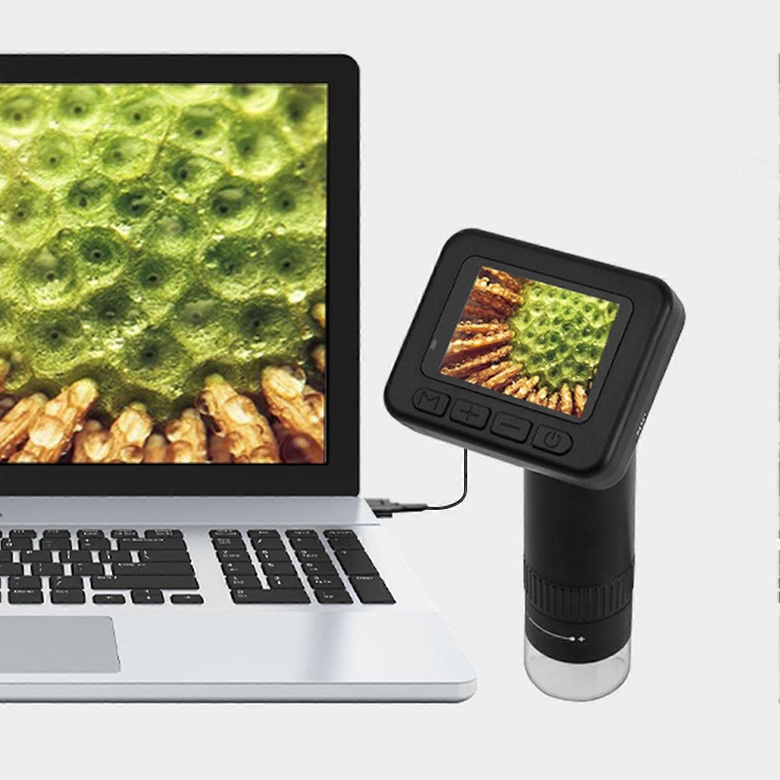 1000x Digital Microscope with 32MP Camera, 2 Inch IPS Screen, USB to PC, Handheld with 8 LED Lights and 32GB Storage