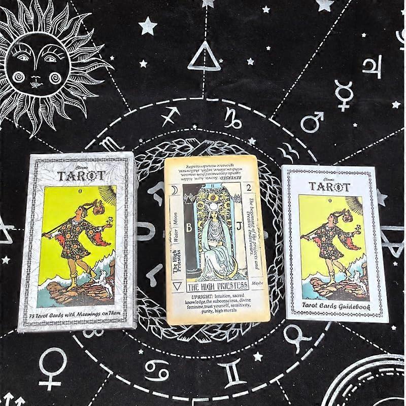 7 * 12cm English Tarot card, with paper instructions, suitable for beginners and enthusiasts, prediction.