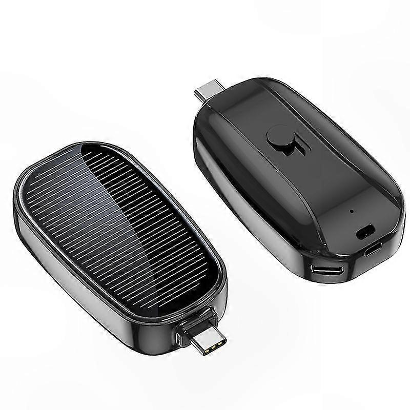 Compact Solar Charger Keychain Battery Pack for Mobile Devices 1200mAh Portable Power Bank