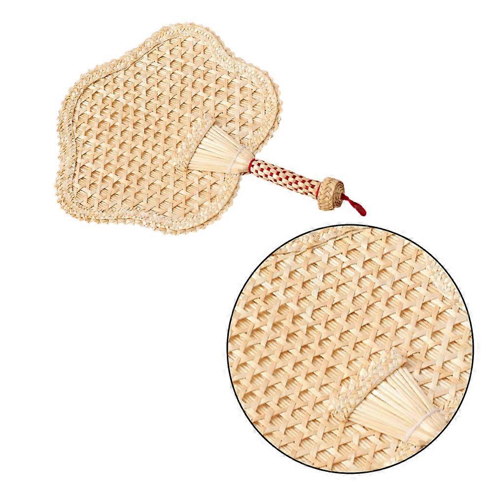 Handmade Cooling Fan with Workmanship for Summer Use Portable Yellow Plastic Fan 5Pointed Star Shape