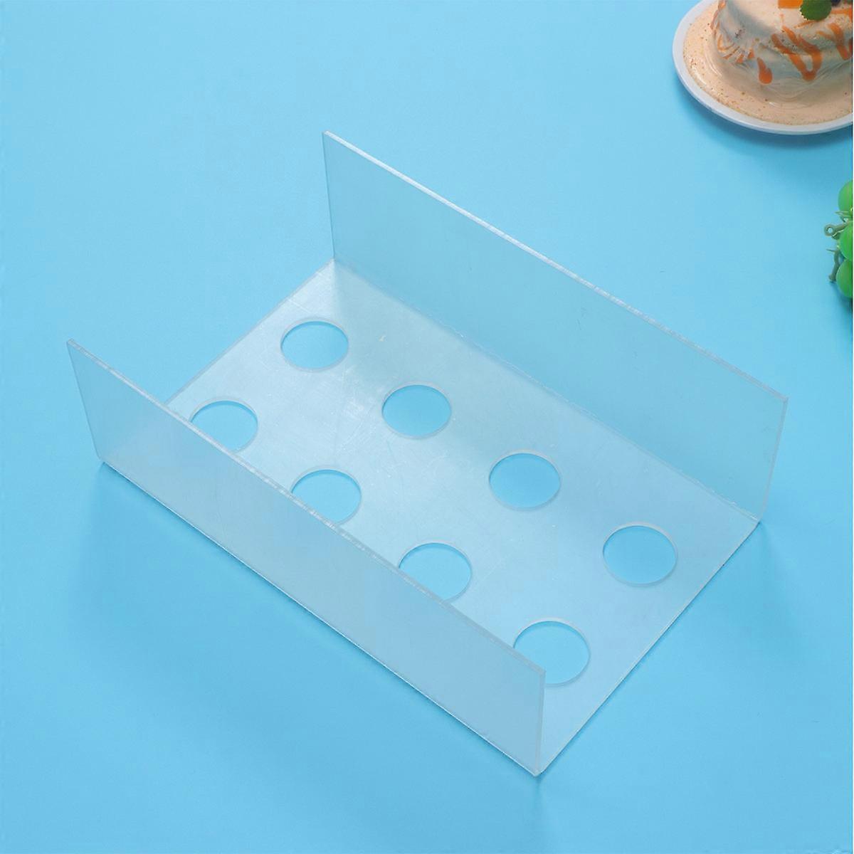 Acrylic Ice Cream Cone Holder with 8 Holes for Storage and Display Clear and Sturdy 8 Holes