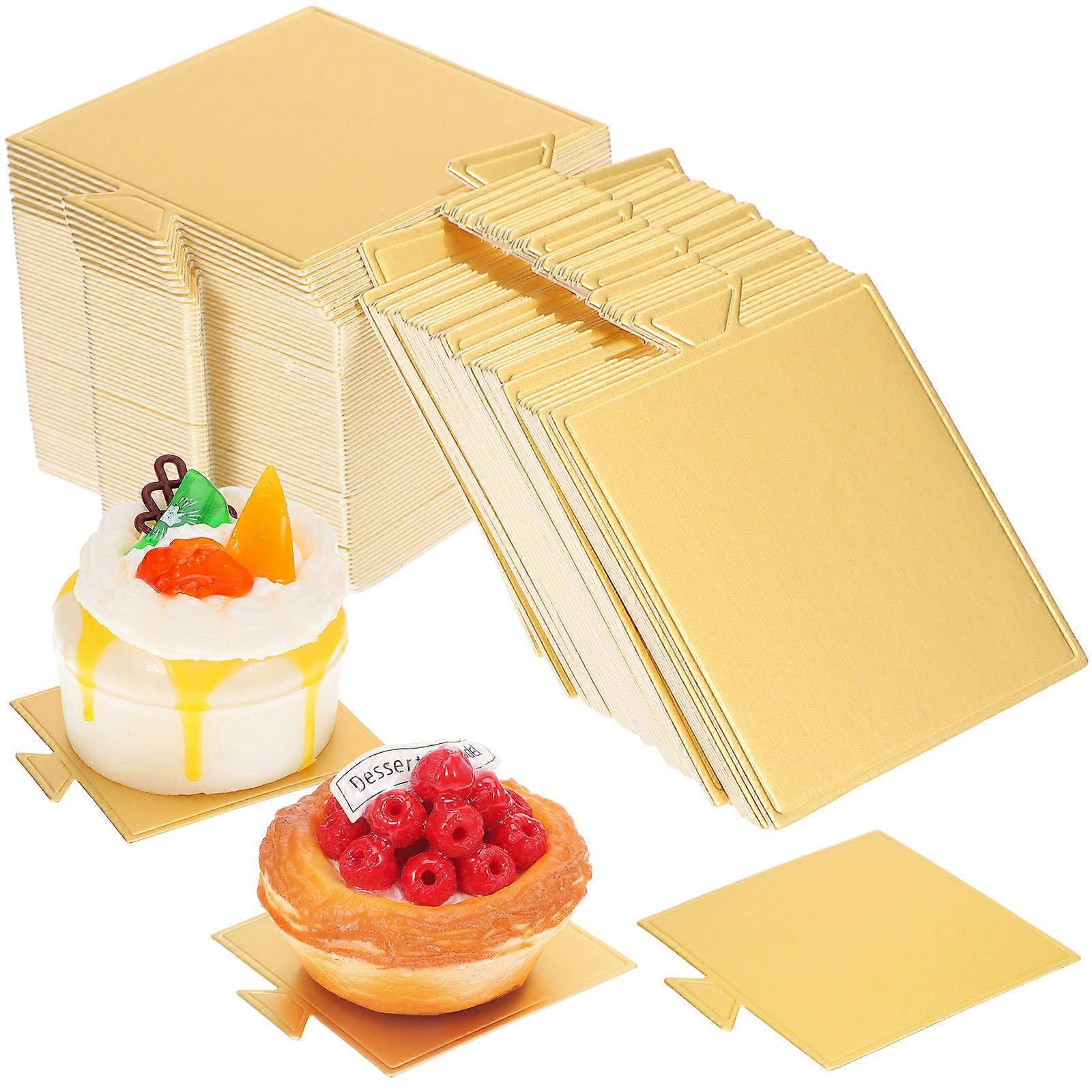 Golden Paper Cake Boards for Display and Support Perfect for Birthday Parties and Cake Decorating Supplies 100 Sheets