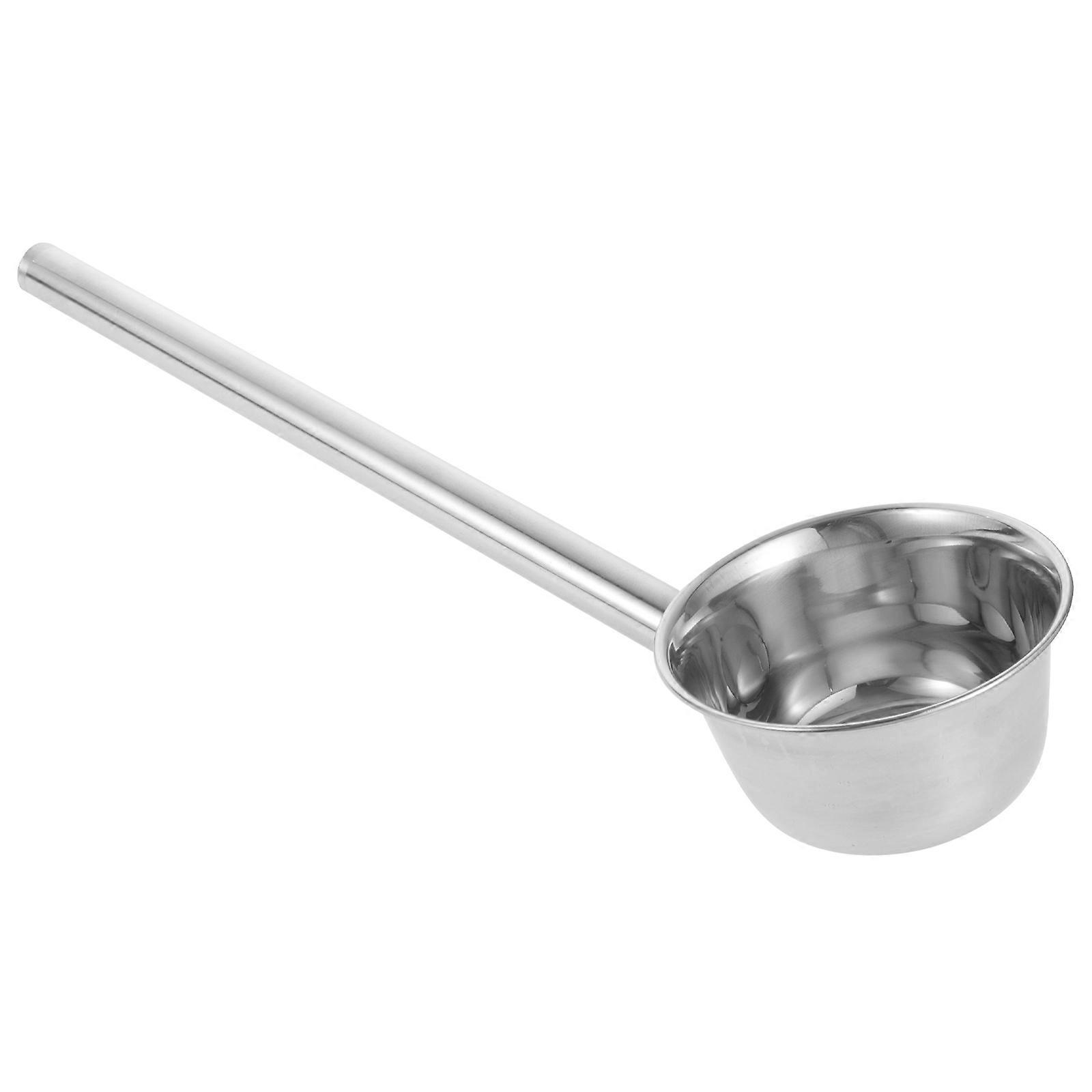 Stainless Steel Long Handle Water Ladle, Thickened Handle Kitchen Scoop for Cooking, Bathing & Serving, & Ergonomic Design for Efficient Water