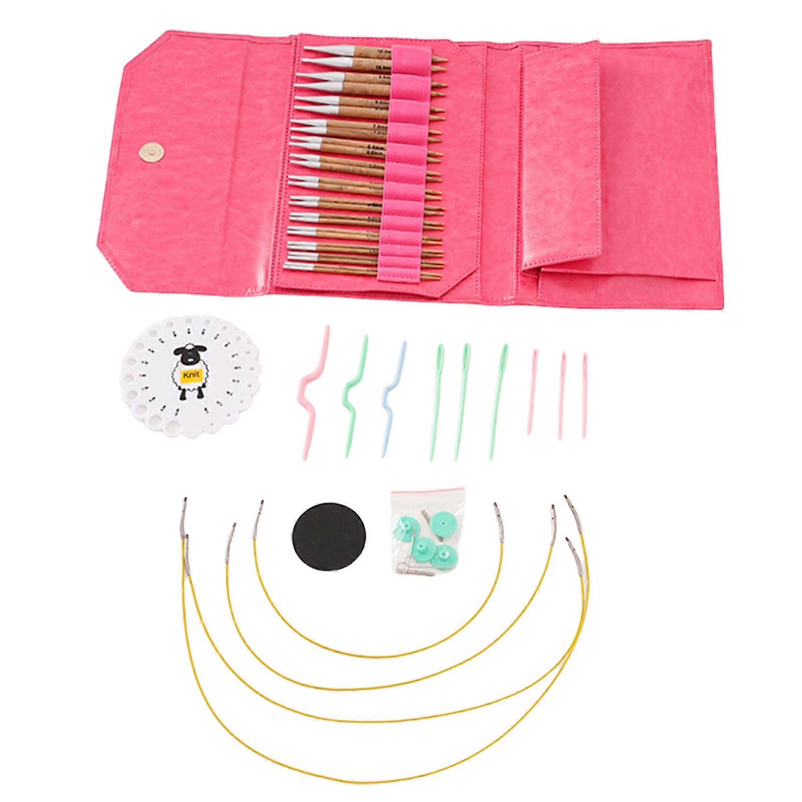 13Pairs of Interchangeable Circular Knitting Needle Set for Knitting Sweater Sock, Circular Knitting Needle Set Multicolor