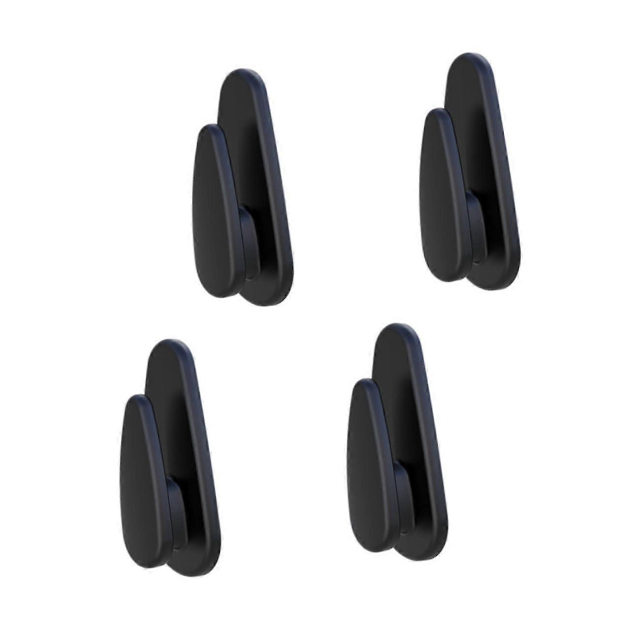 Self-Adhesive Car Hooks 8-Piece Dashboard Hanger Set Black For Keys, Handbags And Cables - Durable And Space-Saving