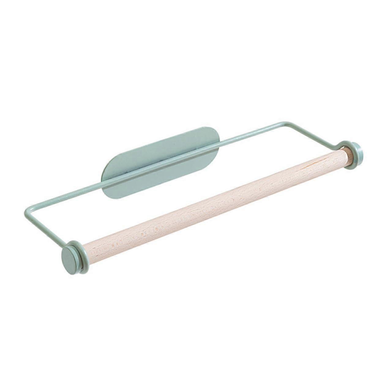 Lazy Paper Roll Rack Metal Towel Holder with Adhesive for Kitchen and Bathroom, Space-Saving Design, Easy Installation