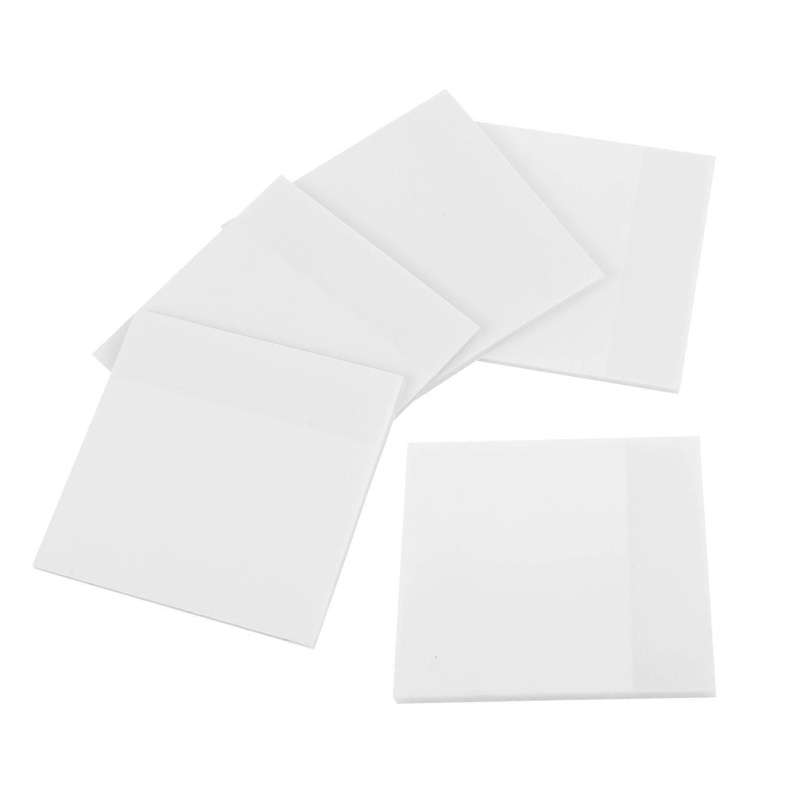 5pcs Transparent Note Pads Self Adhesive Memo Stickers For Easy Writing And Use For School And Office Supplies