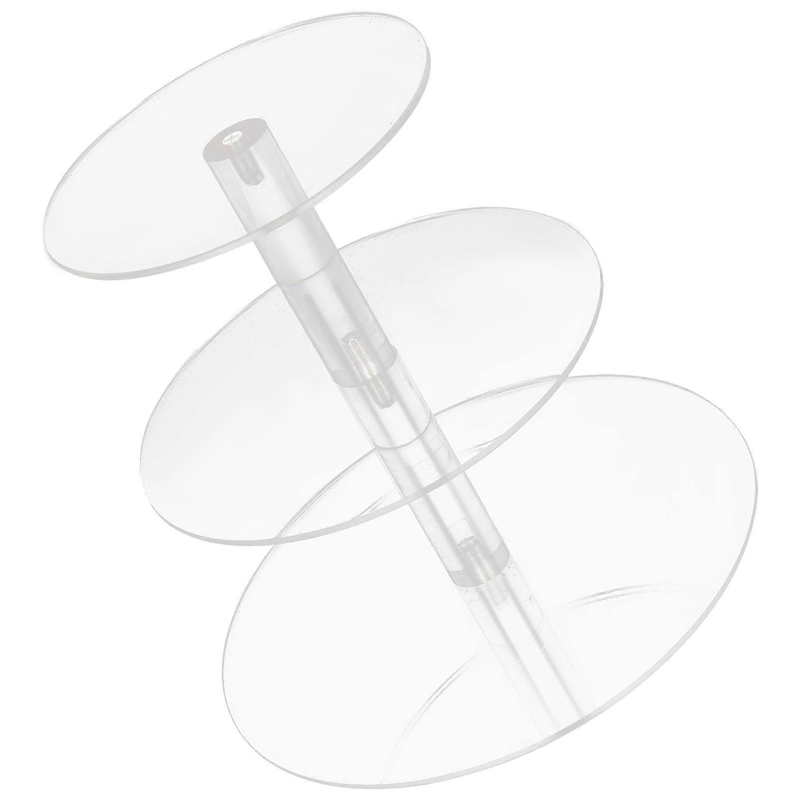 Transparent akryl 3 nivåer muffinsställ för smycken display MultiLayer Dessert Serveringsbricka