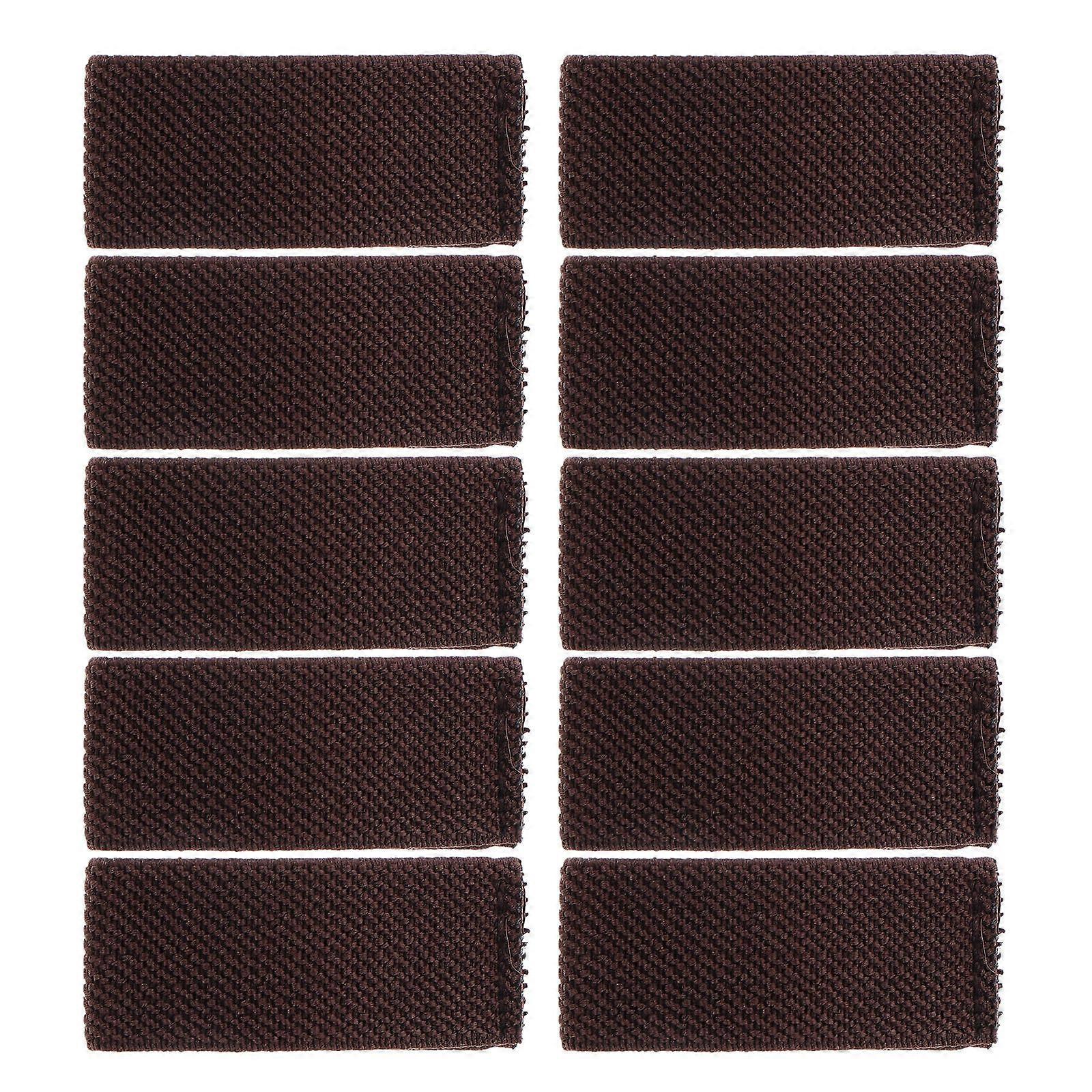 Backpack Clips Replacement Belt Keeper Organizer For Wide Belts And Backpack Straps Coffee 4.50X1.80X0.50CM Retainer 10Pcs