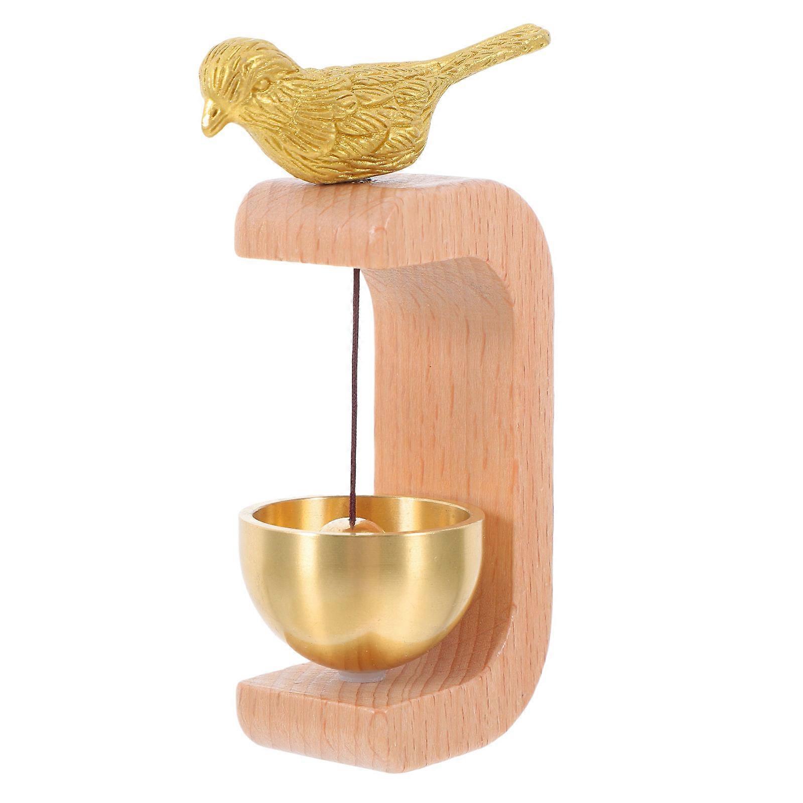 Multi Color Copper and Wood Magnetic Bell for Home Use with Clear Sound and Easy Installation 3.5 x 5.5 inches