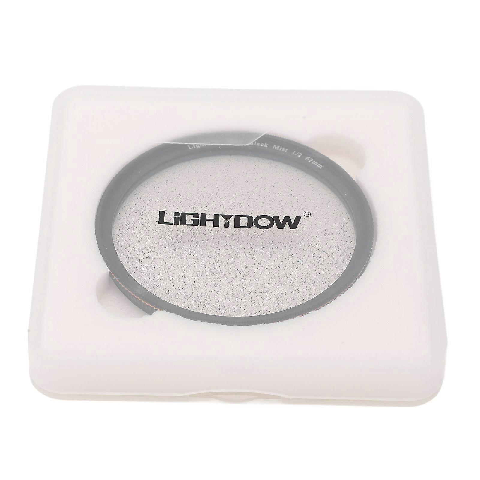 Black Mist Filter 1/2 Portrait Soft Diffuser Focus Camera Lens Filter Scratch Resistant for Video Vlog Photography 62mm
