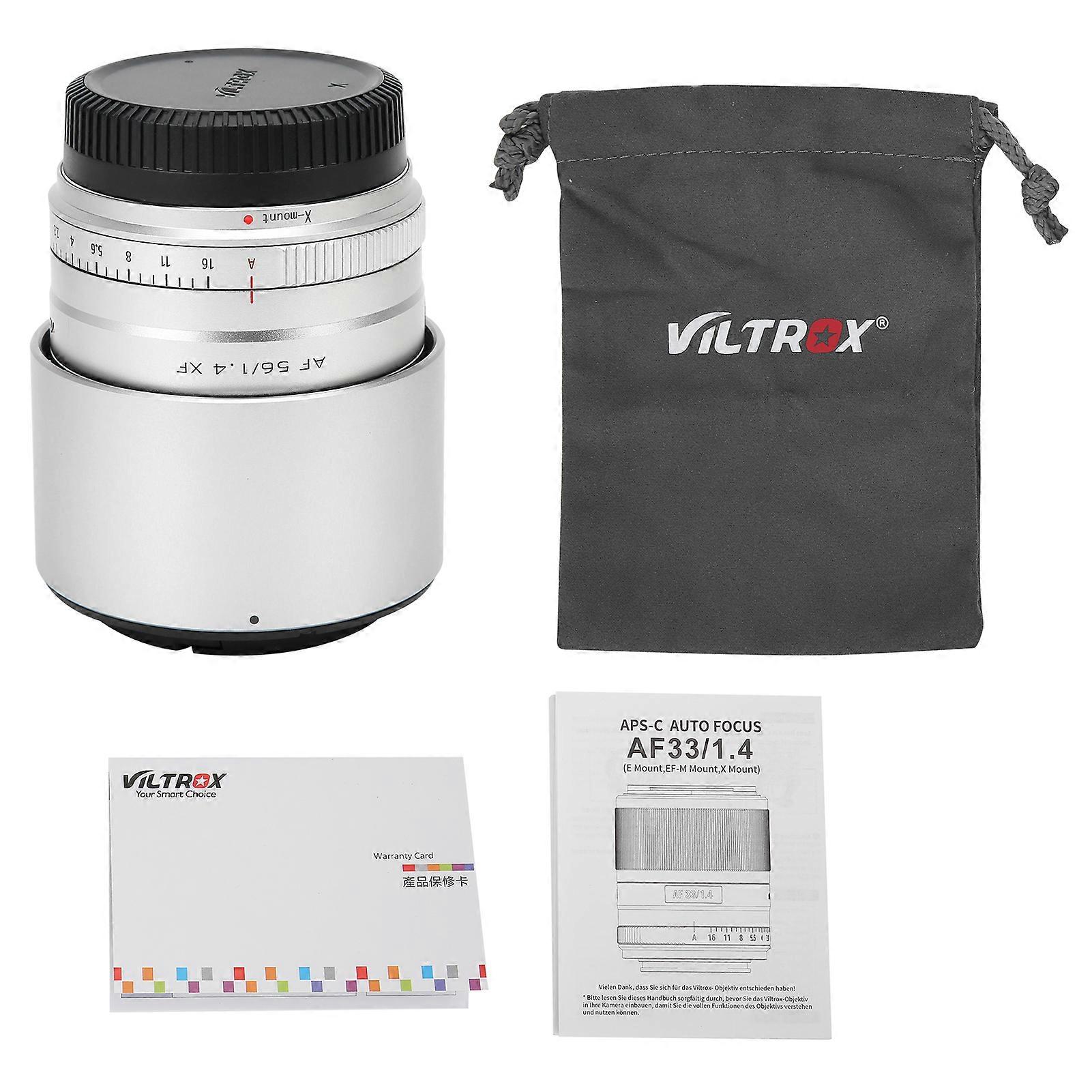 VILTROX 56mm F1.4 Large Aperture Portrait Automatic Focus Lens for Fuji X Mount Camera