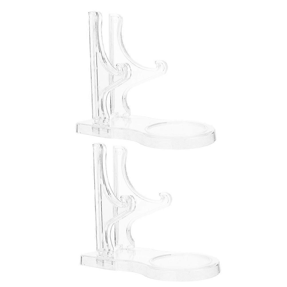 Transparent Acrylic Tea Cup Display Stand for Elegant Organization and Sophisticated Decor 2pcs