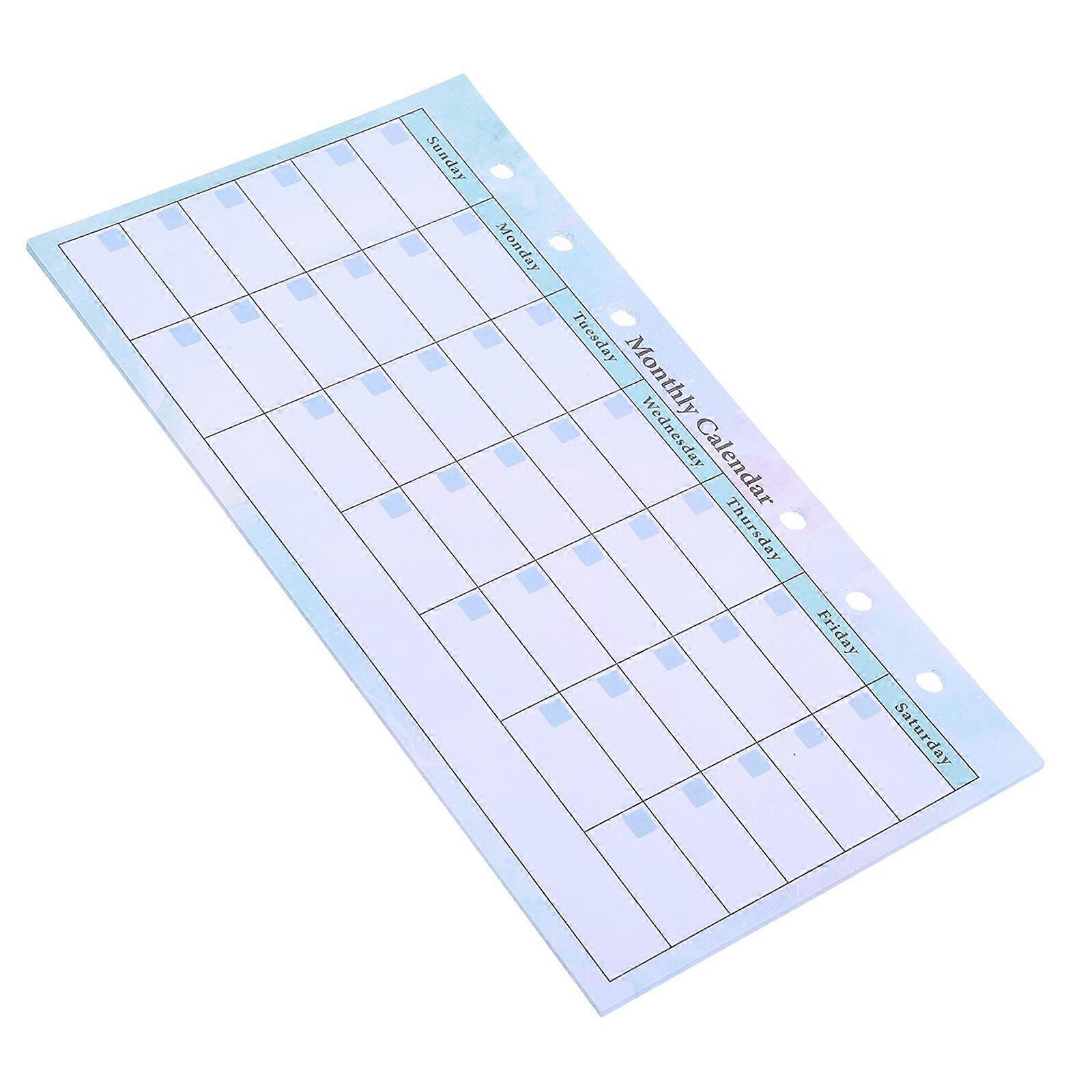 Undated Weekly Planner Refills 14 Sheets Loose Leaf Inserts for Binders Monthly Budget & Meal Planning Sheets Sturdy Versatile Design for Home
