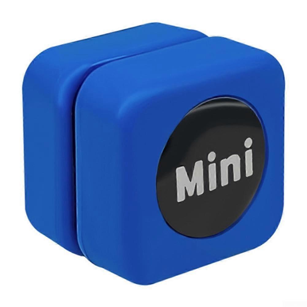 Magnetic Aquarium Cleaner Mini Device, Double-Sided Soft Fiber Brush for Glass Walls, Suitable for Tanks Under 6mm, Blue