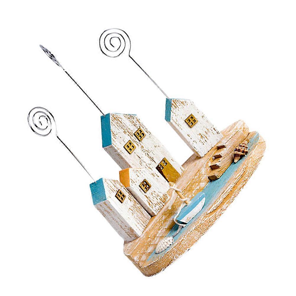 Photo Clip Memo Place Cards Holder Assorted Color Rectangular Mediterranean Style Storing Business Cards 1Pc