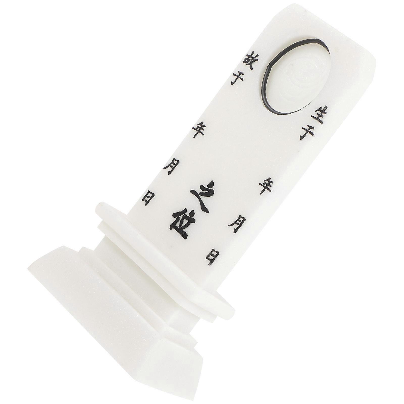 White Jade Memorial Tablet for Decoration Safe Reusable with Traditional Design 7.1 inches