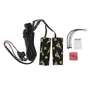 2pcs Motorrad Heated Grip Pads IP67 wasserdichte Klettbefestigung 3 Temperatureinstellungen DC 12V Abnehmbares Heizkissen