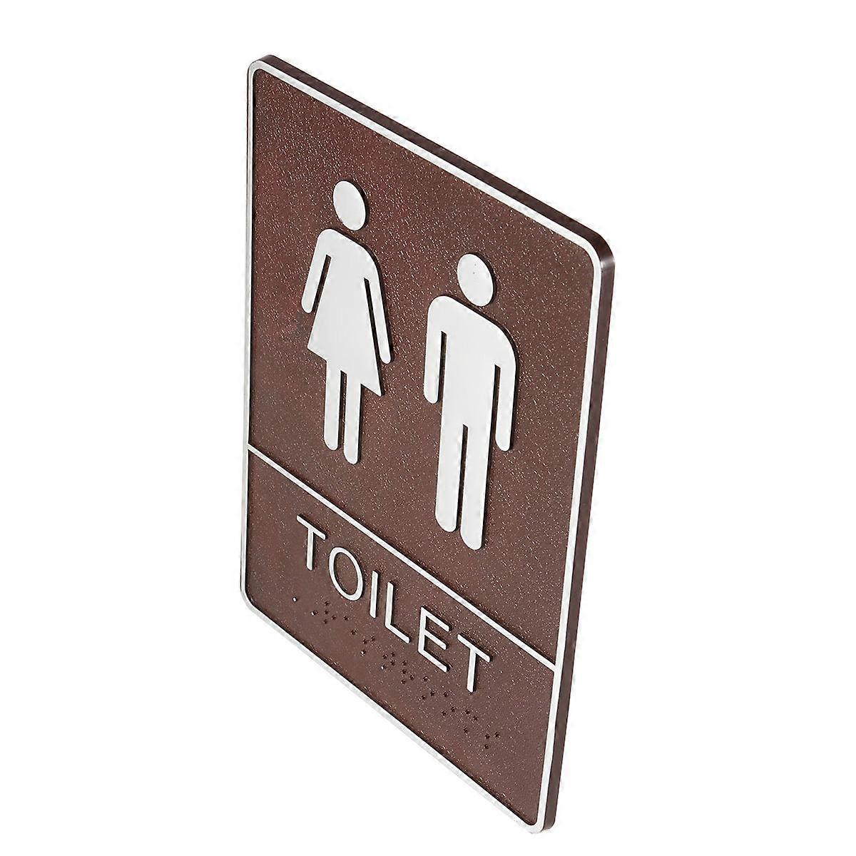 Modern Design Restroom Door Sign Set Indicating Toilet Usage For Men And Women 20x15x0.5cm Unique 1Set