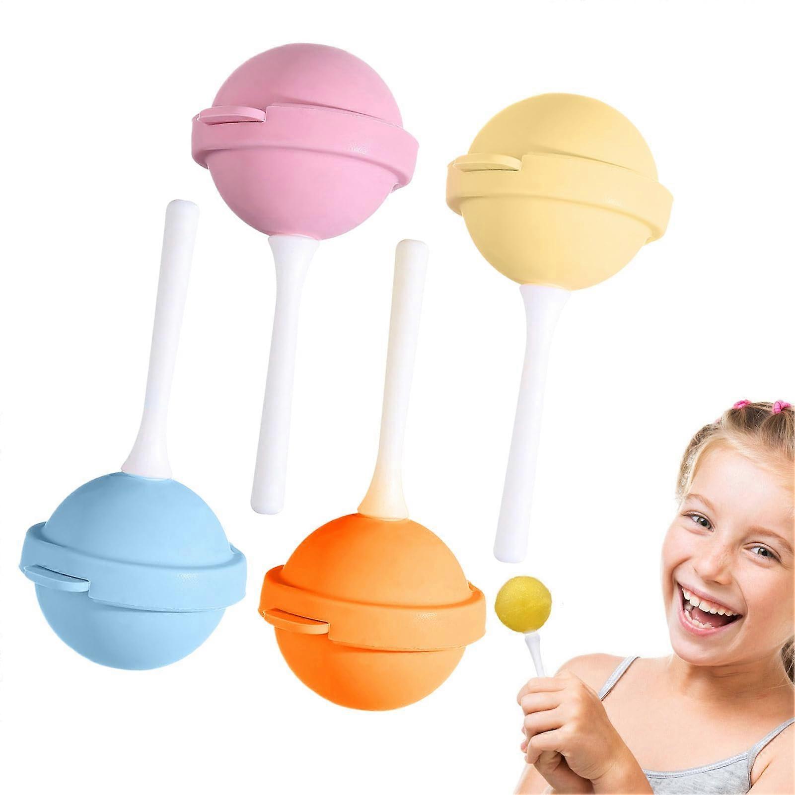 Silicone Lollipop Moulds Kit 4 Pieces Reusable Candy Mould for Baking, Parties