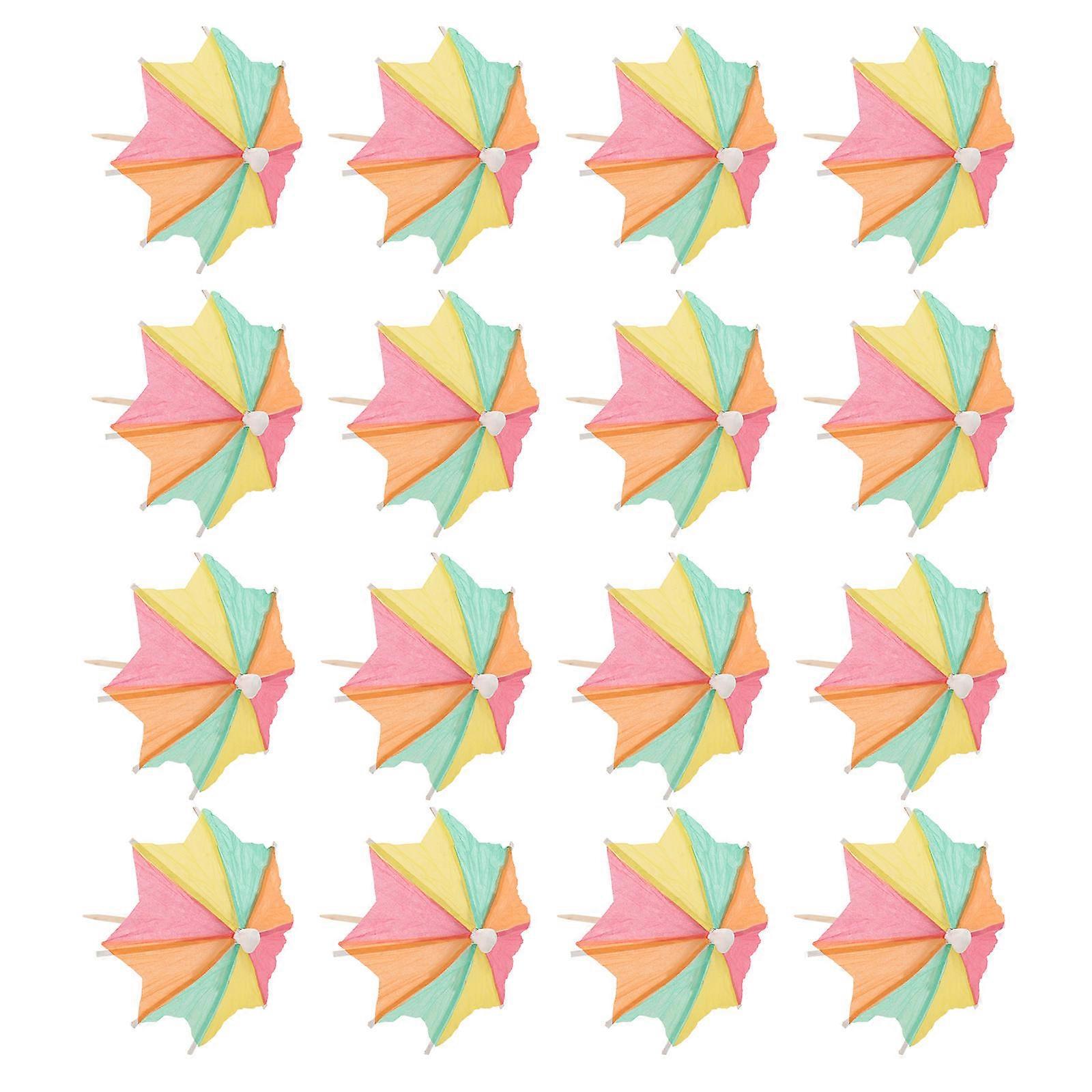50Pack Decorative Umbrella Cocktail Picks Crafted From Bamboo And Paper For Various Occasions Like Holiday Parties In Lovely Shapes