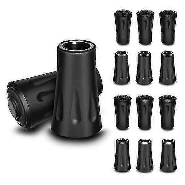 Feet for hiking poles 12-pack Black