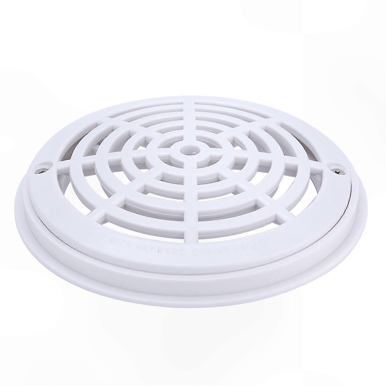 White Plastic Pool Drain Cover with Anti-Clog Design and Optimal Water Flow 190mm Diameter Easy to Install Durable Round Fitting for Swimming Pools