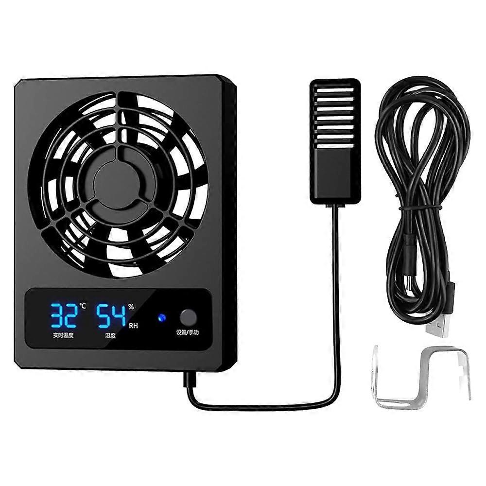 Smart Reptile Enclosure Fan Ventilation Fan Dehumidifier for Rainforest Terrarium Vivarium Improves Air Circulation for Amphibians Reptile Snakes